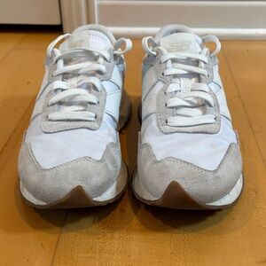 New Balance Classic White and Gray Sneakers